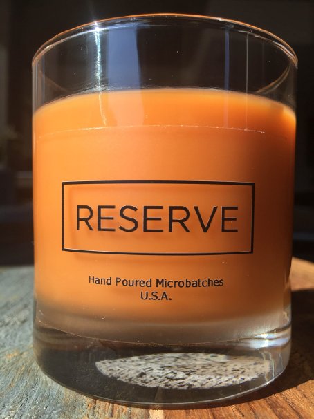 Man Cave Candle in Reusable 8 oz Whiskey Glass - Scented with Masculine Acqua di Gio Fragrance - for the Cool Modern Stylish Classy Sophisticated Gentleman * Hand Made in USA *