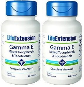 Life Extension Gamma E Mixed Tocopherols & Tocotrienols 60 Softgels (Pack of 2)