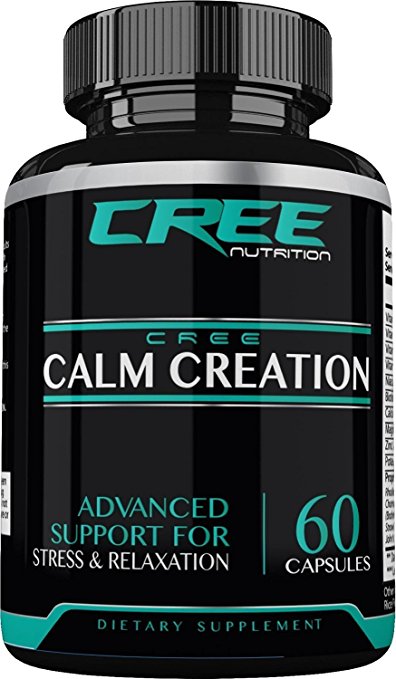 CREE Nutrition Calm Creation - Anxiety Supplement and Stress Relief Support for Relaxed Minds & Body, Helps Promote Serotonin Increase, Mood Lifter - Ashwagandha, Gaba, Rhodiola, 5-HTP, Bacopa