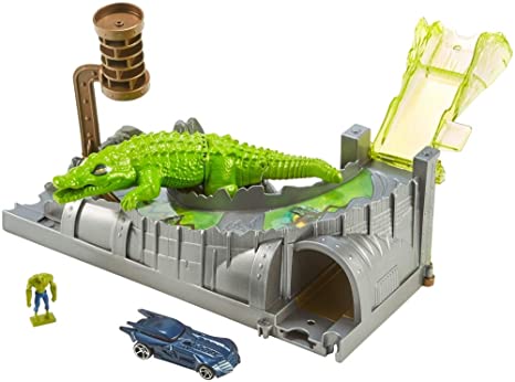 Hot Wheels DC Killer Croc Playset, Multicolor (GBW52)