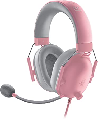 Razer BlackShark V2 X Gaming Headset: 7.1 Surround Sound - 50mm Drivers - Memory Foam Ear Cushions - for PC, PS4, PS5, Switch, Xbox One, Xbox Series X|S, Mobile - 3.5mm Audio Jack - Quartz Pink