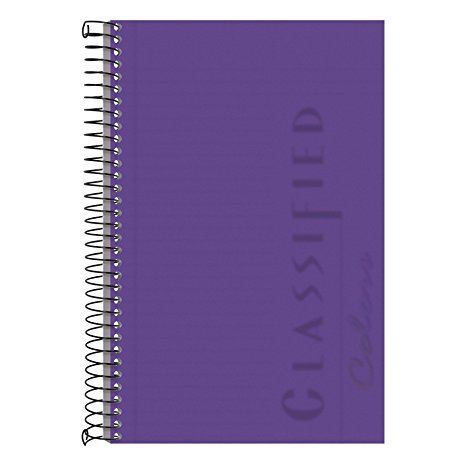 TOPS Classified Business Notebook, Wirebound, 5.5 x 8.5-Inch, narrow Rule, Orchid Paper, 100 Sheets per Book, Orchid Plastic Cover (99712)
