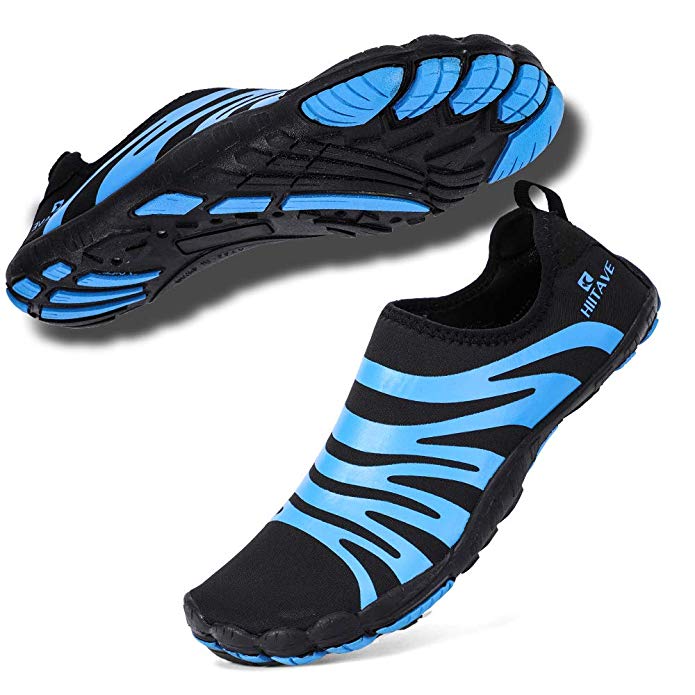hiitave Men Barefoot Water Shoes Beach Aqua Socks Quick Dry for Outdoor Sport Hiking Swiming Surfing