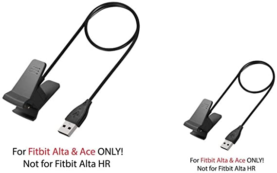 Fitbit Alta Replacement Charger, Insten 1 Feet USB Charging Cable Cord Replacement Charger for Fitbit Alta & Fitbit Ace, Black