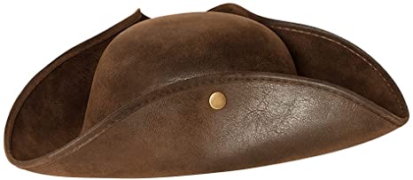 Boland 04350 – Noble Charles Brown Faux Leather Pirate Hat.