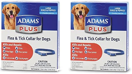 Adams (2 Pack) Flea & Tick Collar for Dogs, Size Large