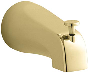 Kohler K-15136-S-PB Coralais Diverter Bath Spout with Slip-Fit Connection, Vibrant Polished Brass