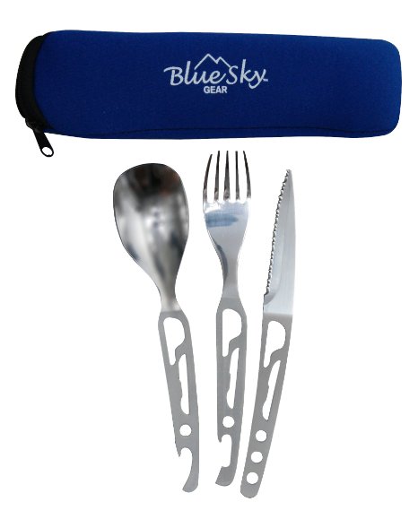 UST Blue Sky Gear TuffWare Utensil Set Deluxe, Silver