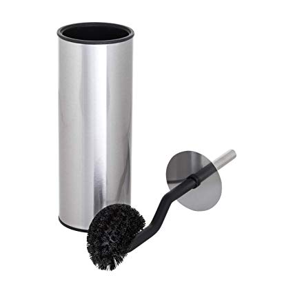 ToiletTree Products Angled Bathroom Toilet Scrubber Brush With Stainless Steel Holder, 14.5 Inch Height