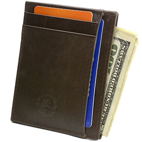 Hammer Anvil RFID Blocking Minimalist Genuine Leather Slim Front Pocket Wallet