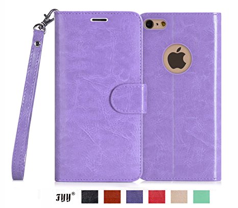 iPhone 6S Case, iPhone 6 Case, Fyy [Top-Notch Series] Premium PU Leather Wallet Case Protective Cover for iPhone 6S / iPhone 6 (4.7 inch) Lavender