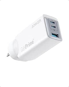 Anker USB C Charger, Anker 735 Charger GaNPrime 65W, PPS 3-Port Fast Compact Wall Charger for MacBook Pro/Air, iPad Pro, Galaxy S24/S23/S22, HP Spectre, Note20/10 , iPhone 15/Pro Max, and More (White)