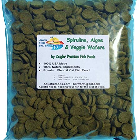 Aquatic Foods Inc. Wafers of Algae & Spirulina, Zeigler Wafers The Premium Pleco & Cat Fish Food