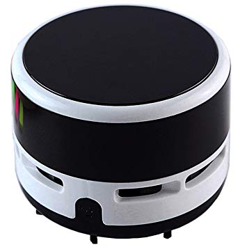 TIHOOD Portable Cordless Mini Vacuum Desk Dust Cleaner/Dust Sweeper/Dust Collector/Desk Dust Filter/Desk Dust Remover (Black)