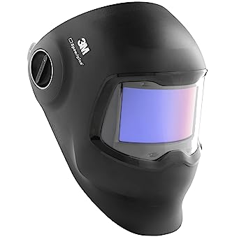 3M Speedglas Welding Helmet G5-02, Auto Darkening Welding Helmet Meets ISO 16321 TIG  Standards, Light State 2.5, Curved Wide View ADF, Bluetooth Enabled, 4 Arc Sensors, Welding Helmet Bag, Black