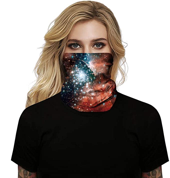 She's Style Seamless Face Mask Bandanas for Women Dust, Outdoors, Festivals, Sports