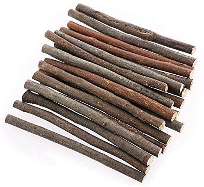 Beauy Girl 100pcs 4 Inch Long 10cm 0.1-0.2 Inch in Diameter Wood Log Sticks for DIY Crafts Photo Props