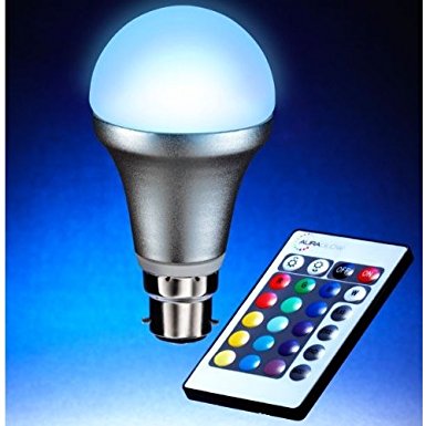 Auraglow BC/B22 Remote Controlled Colour Changing Light Bulb