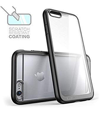 iPhone 6s Case, [Scratch Resistant] i-Blason Clear [Halo Series] Also Fit Apple iPhone 6 Case 6s 4.7 Inch Hybrid Bumper Case Cover (Clear/Black)