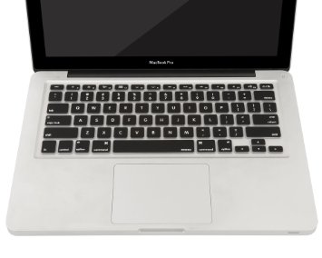 Mosiso - Keyboard Cover Silicone Skin for MacBook Pro 13" 15" 17" (with or w/out Retina Display) iMac and MacBook Air 13" (Black)