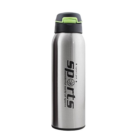 Sports Water Bottle, MerceHygea Vacuum Insulated Water Bottle 14oz Double Wall Stainless Steel Water Bottle, Keeps Your Drink Hot or Cold, Perfect for Camping Hiking Cycling Fitness