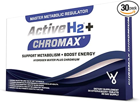 Active H2  Chromax - Hydrogen Water Tablets Plus Chromium - 30 Tablets