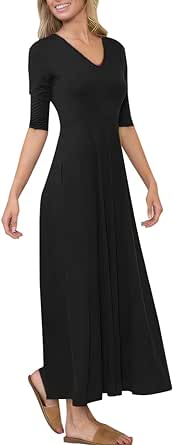 Maxi Dress for Women Casual Loose Beach Dresses with Pockets for 2024