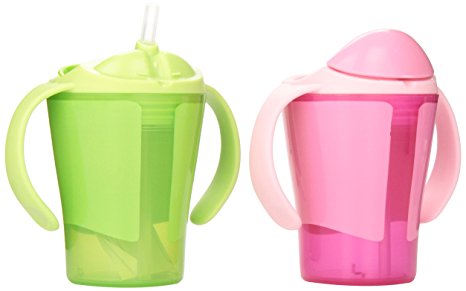 Born Free BPA-Free Grow with Me 6 oz. Training Straw Cup, 2 Count, Girl