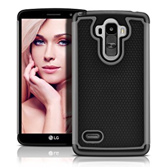 LG G Stylo Case, MagicMobile Hybrid [Dual Armor Series] Protective Case for LG G Stylo Shockproof Hard Plastic   Soft Silicone Skin Cover for LG Stylo (LS770) / (H634)- (Black - Gray)