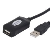 Fosmon 33Ft USB 20 Type A Male to Type A Female Active Extension  Repeater Cable - Black Kinect and PS3 Move Compatible Extension
