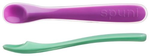 Spuni Soft Spoon, Giggly Green and Peekaboo Purple