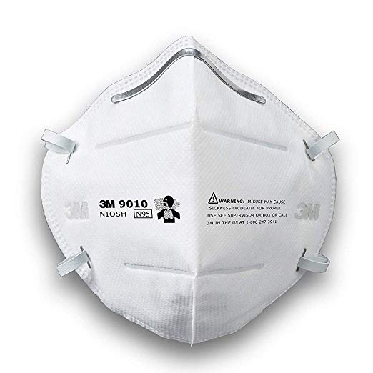 3M 9010 Disposable N95 Particulate Respirator Face Mask, Individually Wrapped (15 Masks)