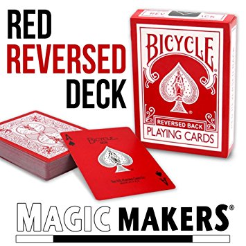 Magic Makers Bicycle Reverse Back Red Deck