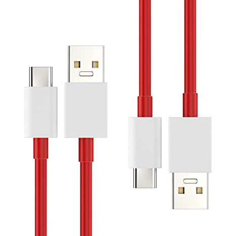 BSTOEM One Plus Type 'C' Usb Warp/Dash Charging & Data Transfer Cable Compatible For All Type 'C' Phone Red (PACK OF 3)
