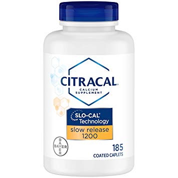 Citracal Slow Release 1200 Mg Calcium Citrate and Calcium Carbonate Blend, 185 Count