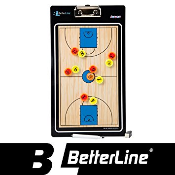 Premium Coaching Board by Better Line- Magnetic Double-Sided Clipboard (Choose Basketball, Football, Volleyball or Handball) -Includes Magnets & Pen