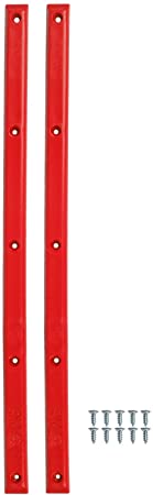 Pig Skateboard Rails 14.25" With 10 Wood Screws Mutiple Colors (Red)