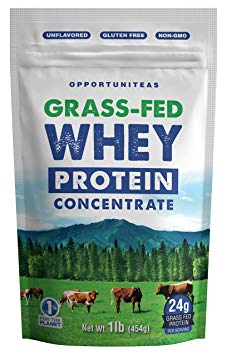 Grass Fed Whey Protein Powder Concentrate, Premium Unflavored Protein That Wont Change the Taste of Your Smoothie, Shake, Drink or Food. Non GMO & Cold Processed From Raw Milk of Wisconsin Cows