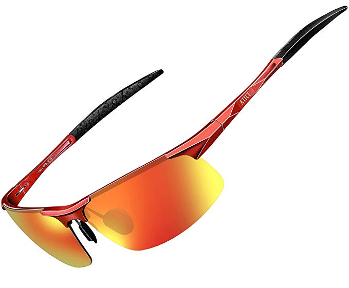 ATTCL Men's Fashion Driving Polarized Sports Sunglasses for Men Al-Mg Metal Frame Ultra Light