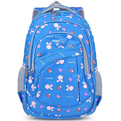 Vbiger School Bag Student Casual Nylon Backpack for Primary School Students