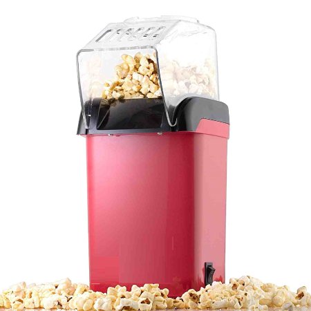Babz Red Popcorn Maker Fat Free Healthy Popcorn Machine