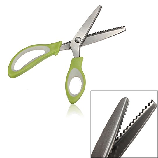 BABAN 240mm Professional Fabric Tailor Stainless Steel Dressmaking Pinking Shears Craft Cloth Cut Scissor
