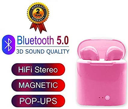 Bluetooth Headset WRY I7 (Pink)