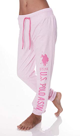 U.S. Polo Assn. Womens French Terry Jogger Lounge Sleep Sweatpants Pajamas