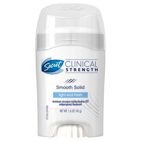 Secret Clinical Strength Anti-Perspirant Deodorant Advanced Solid, Light & Fresh Scent 1.60 oz (Pack of 2)