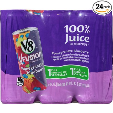 V8 V-Fusion, Pomegranate Blueberry, 8 Ounce (Pack of 24)