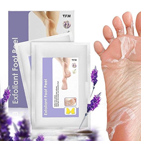Exfoliating Foot Mask,Y.F.M 2 Pairs Mild Soften Cuticle Remove Foot Calluses Lavender Exfoliating Dry Dead Skin for Gift