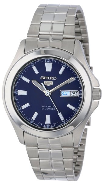 Seiko Men's SNKL07 Seiko 5 Automatic Stainless Steel Watch with Blue Dial