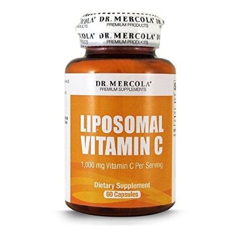 Dr Mercola Liposomal Vitamin C 1000mg - 60 Capsules - Higher Bioavailability Potential and Protection Against Intestinal Discomfort