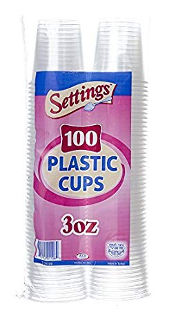 Setting 3 Oz. Disposable Plastic Cups (100 Ct) Pack of 4